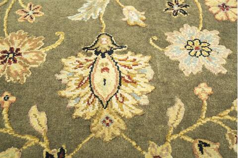 Jaipur Green Hand Knotted 83 X 116  Area Rug 901-75583 Image 1