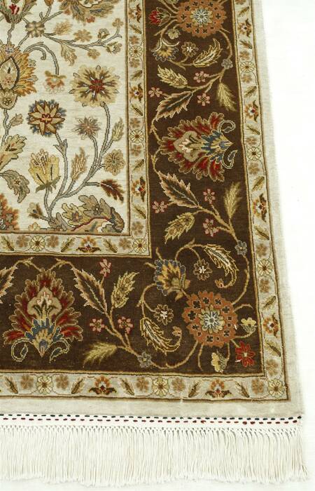 Jaipur White Hand Knotted 80 X 100  Area Rug 901-75589 Image 2