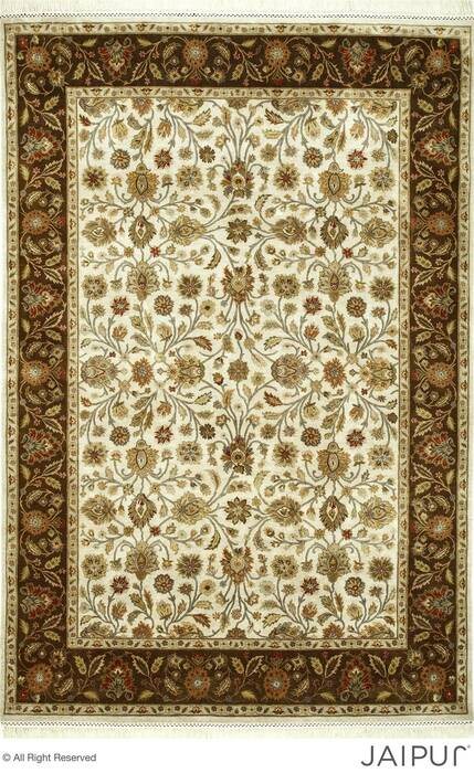 Jaipur White Hand Knotted 80 X 100  Area Rug 901-75589 Image 0