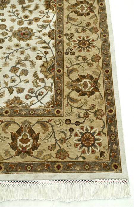 Jaipur White Hand Knotted 80 X 100  Area Rug 901-75595 Image 2