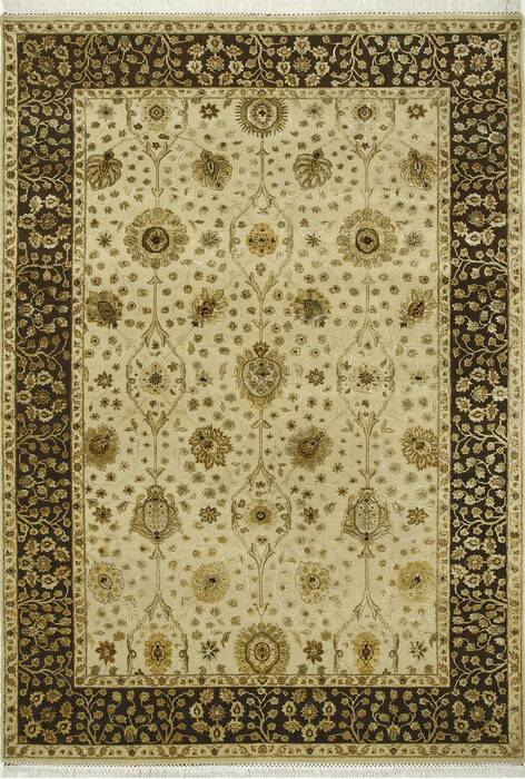 Jaipur Beige Hand Knotted 66 X 910  Area Rug 901-75606 Image 0