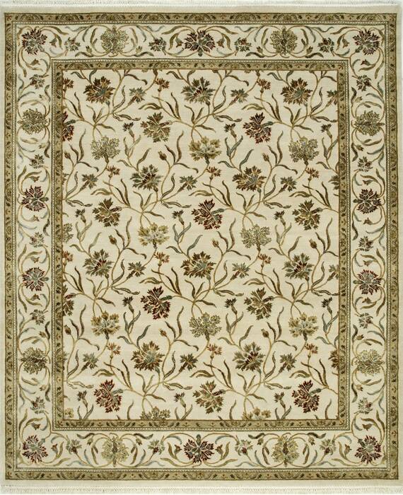 Jaipur White Hand Knotted 80 X 100  Area Rug 901-75615 Image 0