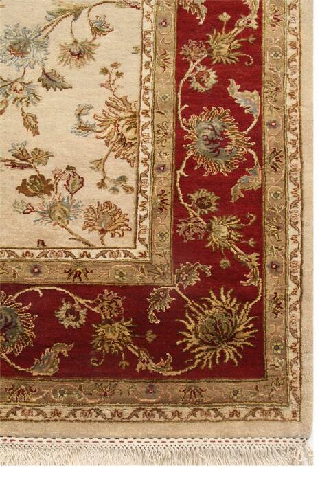 Jaipur Beige Hand Knotted 80 X 100  Area Rug 901-75618 Image 2
