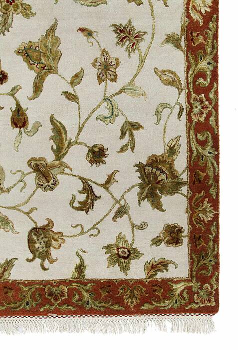 Jaipur White Hand Knotted 80 X 100  Area Rug 901-75619 Image 2
