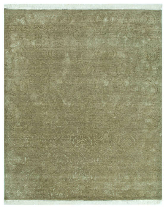 Jaipur Green Hand Knotted 80 X 100  Area Rug 901-75622 Image 0