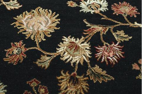 Jaipur Black Hand Knotted 80 X 100  Area Rug 901-75623 Image 1