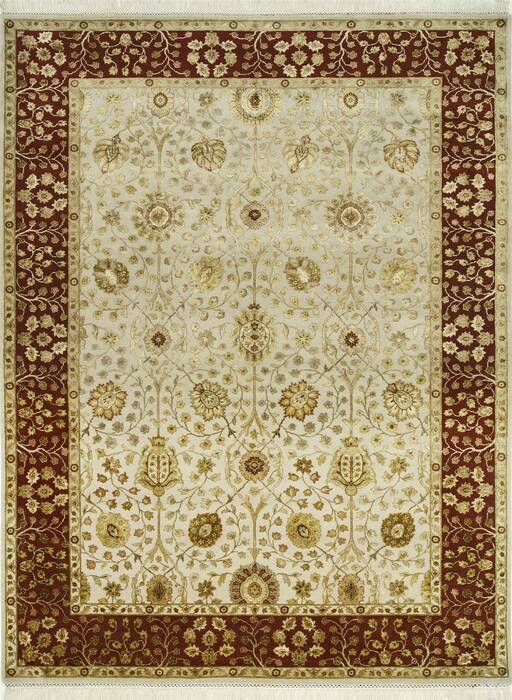 Jaipur White Hand Knotted 611 X 910  Area Rug 901-75632 Image 0