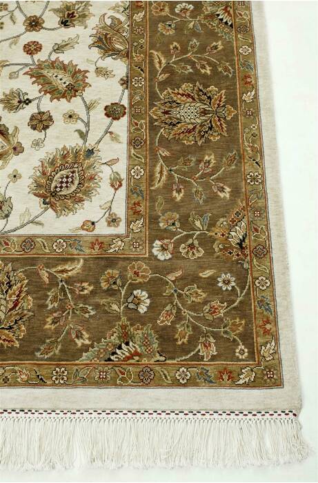 Jaipur White Hand Knotted 80 X 100  Area Rug 901-75640 Image 2