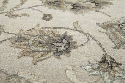 Jaipur White Hand Knotted 66 X 910  Area Rug 901-75650 Image 1