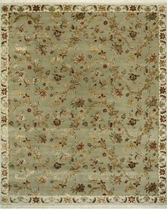 Jaipur Green Hand Knotted 80 X 100  Area Rug 901-75660 Image 0