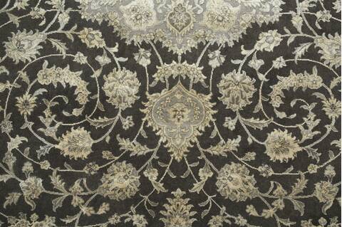 Isfahan Brown Hand Knotted 66 X 910  Area Rug 901-75666 Image 1