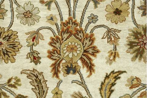 Jaipur White Hand Knotted 66 X 910  Area Rug 901-75683 Image 1