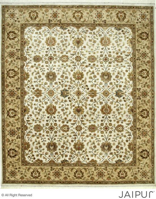 Jaipur White Hand Knotted 66 X 910  Area Rug 901-75684 Image 0