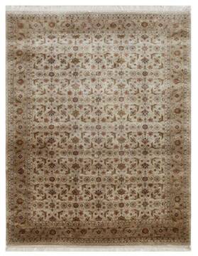 Jaipur Beige Hand Knotted 6'6" X 9'10"  Area Rug 901-75701