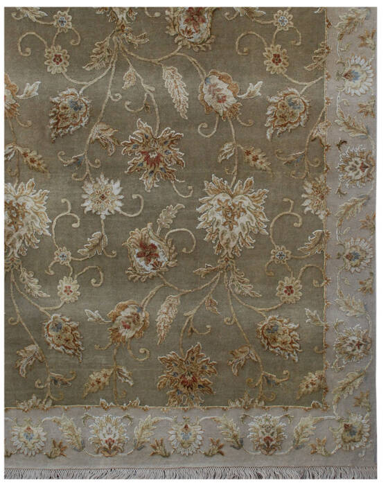 Jaipur Green Hand Knotted 80 X 100  Area Rug 901-75703 Image 2