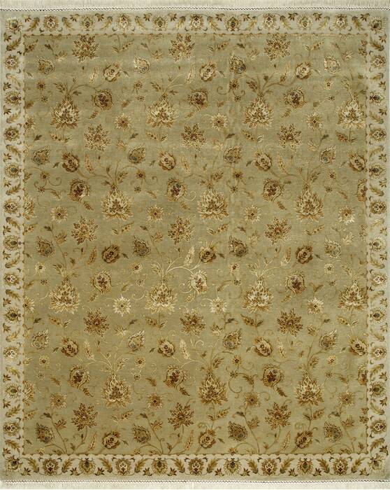 Jaipur Green Hand Knotted 80 X 100  Area Rug 901-75703 Image 0