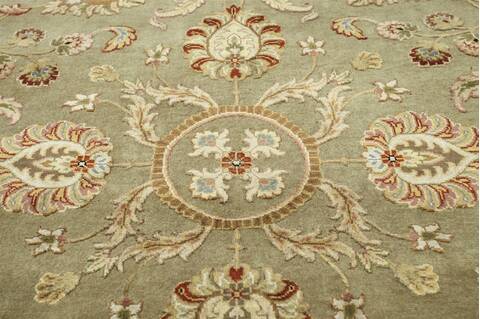 Jaipur Green Hand Knotted 80 X 100  Area Rug 901-75705 Image 1