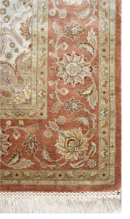 Haji Jalili Orange Hand Knotted 60 X 90  Area Rug 901-75720 Image 2