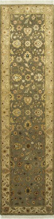 Jaipur Green Runner Hand Knotted 26 X 100  Area Rug 901-75747 Image 0