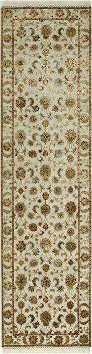 Jaipur White Runner Hand Knotted 26 X 60  Area Rug 901-75761 Image 0