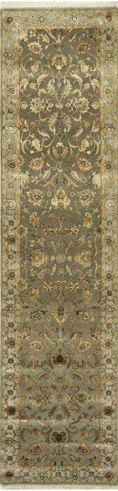 Jaipur Green Runner Hand Knotted 26 X 80  Area Rug 901-75764 Image 0
