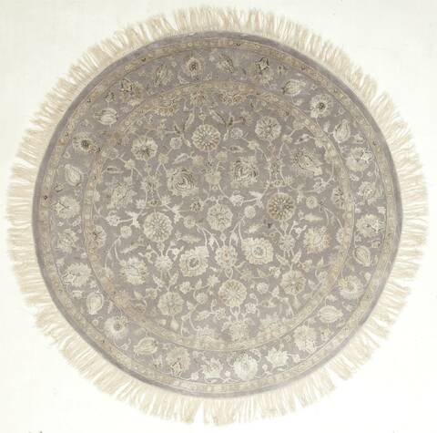 Jaipur Grey Round Hand Knotted 60 X 60  Area Rug 901-75772 Image 0