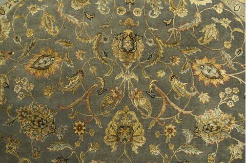 Jaipur Green Round Hand Knotted 60 X 60  Area Rug 901-75776 Image 1