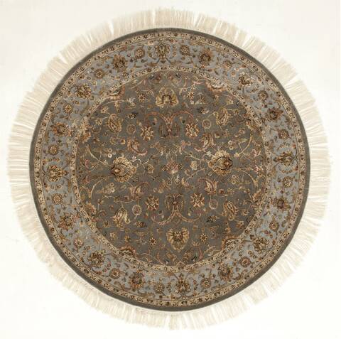 Jaipur Green Round Hand Knotted 60 X 60  Area Rug 901-75776 Image 0