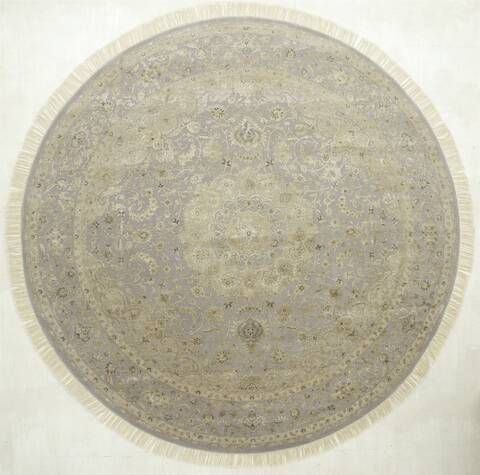 Jaipur Grey Round Hand Knotted 60 X 60  Area Rug 901-75782 Image 0