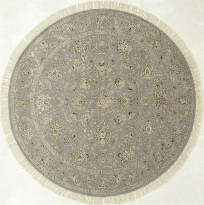 Jaipur Grey Round Hand Knotted 60 X 60  Area Rug 901-75783 Image 0
