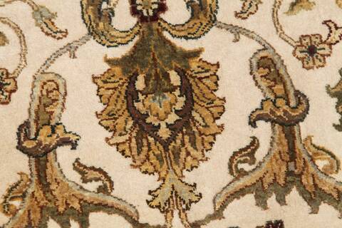 Jaipur White Round Hand Knotted 80 X 80  Area Rug 901-75793 Image 1