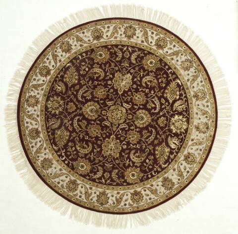 Jaipur Red Round Hand Knotted 80 X 80  Area Rug 901-75795 Image 0