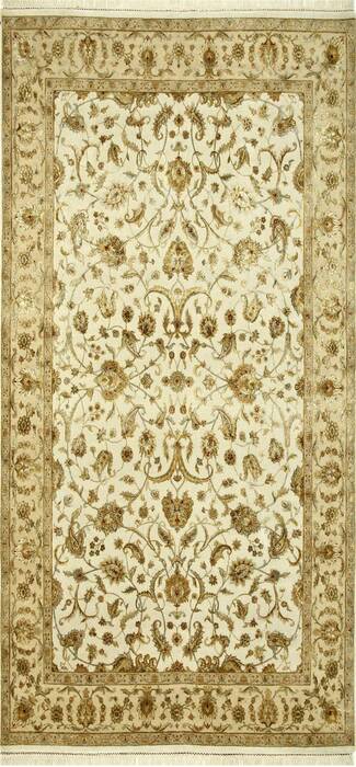 Jaipur White Runner Hand Knotted 30 X 133  Area Rug 901-75818 Image 0