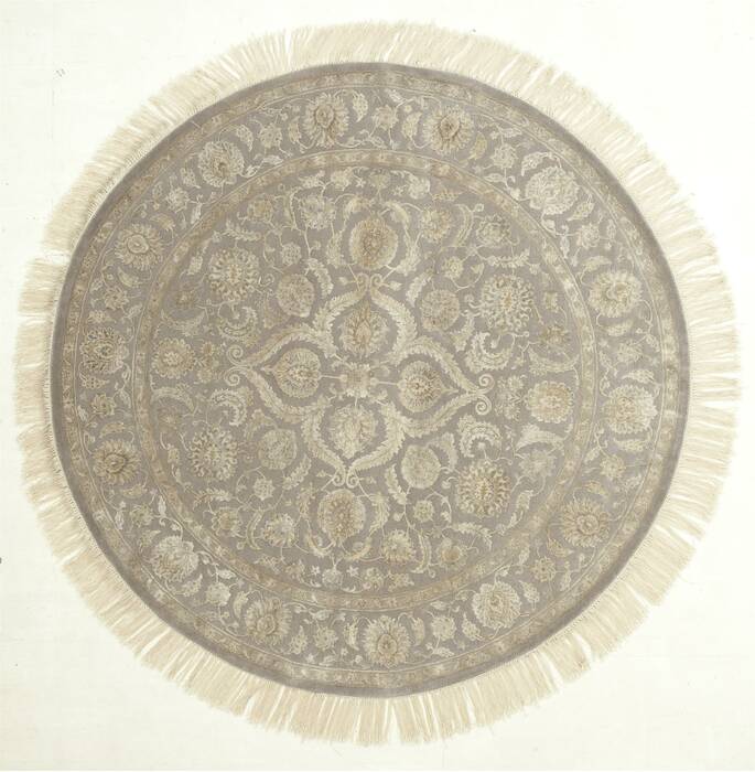Jaipur Grey Round Hand Knotted 80 X 80  Area Rug 901-75829 Image 0