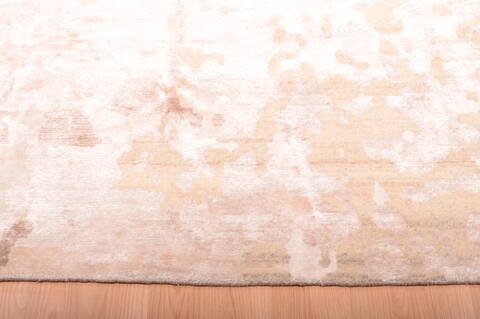 Modern Beige Hand Knotted 1111 X 1410  Area Rug 100-75841 Image 12