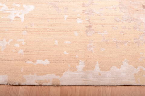 Modern Beige Hand Knotted 1111 X 1410  Area Rug 100-75841 Image 2