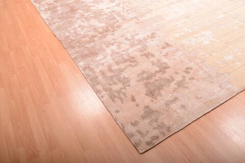 Modern Beige Hand Knotted 1111 X 1410  Area Rug 100-75841 Image 3