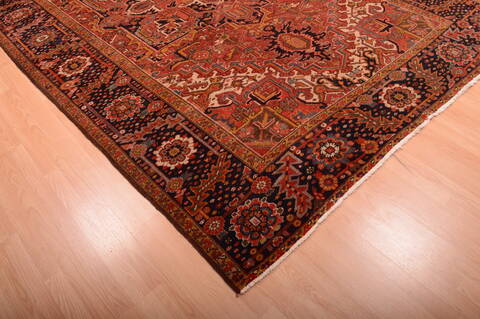 Heriz Red Hand Knotted 710 X 113  Area Rug 100-75842 Image 11