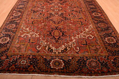 Heriz Red Hand Knotted 710 X 113  Area Rug 100-75842 Image 13