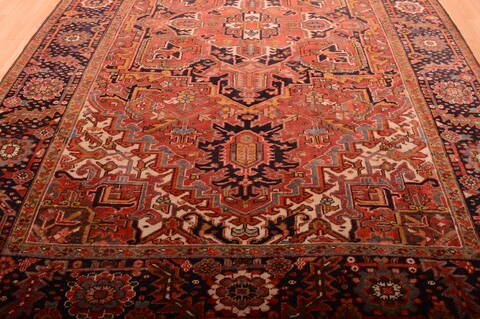 Heriz Red Hand Knotted 710 X 113  Area Rug 100-75842 Image 19