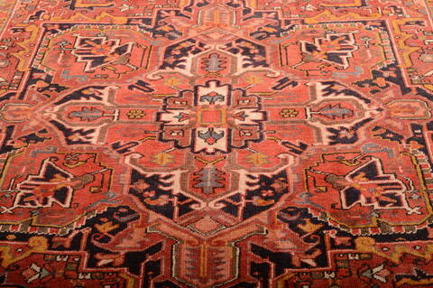 Heriz Red Hand Knotted 710 X 113  Area Rug 100-75842 Image 1