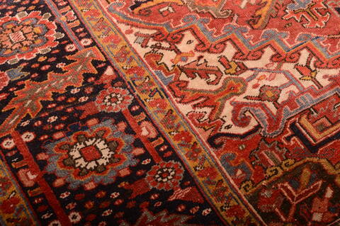 Heriz Red Hand Knotted 710 X 113  Area Rug 100-75842 Image 2