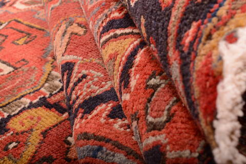 Heriz Red Hand Knotted 710 X 113  Area Rug 100-75842 Image 4