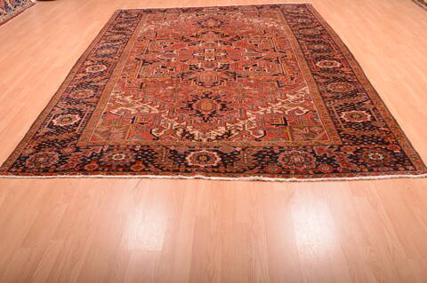 Heriz Red Hand Knotted 710 X 113  Area Rug 100-75842 Image 8