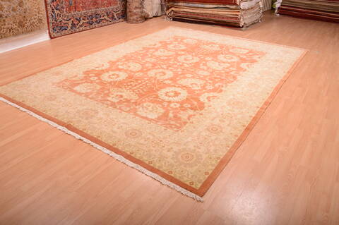 Moshk Abad Beige Hand Knotted 95 X 128  Area Rug 100-75890 Image 12