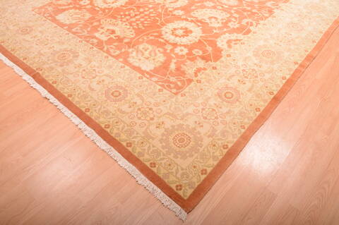 Moshk Abad Beige Hand Knotted 95 X 128  Area Rug 100-75890 Image 13