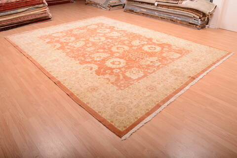 Moshk Abad Beige Hand Knotted 95 X 128  Area Rug 100-75890 Image 14