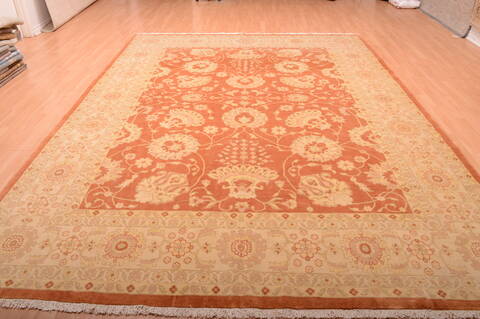 Moshk Abad Beige Hand Knotted 95 X 128  Area Rug 100-75890 Image 15