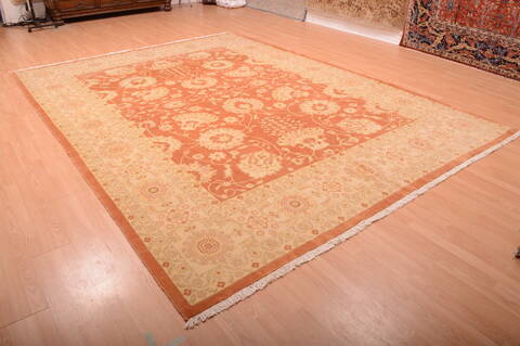 Moshk Abad Beige Hand Knotted 95 X 128  Area Rug 100-75890 Image 16