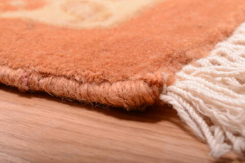 Moshk Abad Beige Hand Knotted 95 X 128  Area Rug 100-75890 Image 2
